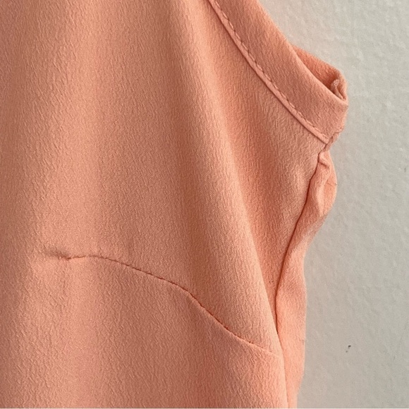 Women’s Candy Rose Peach Tank Top With White Lace Trim Size Small - Picture 4 of 10